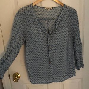 Susan Bristol blouse/ blue&white/ Medium